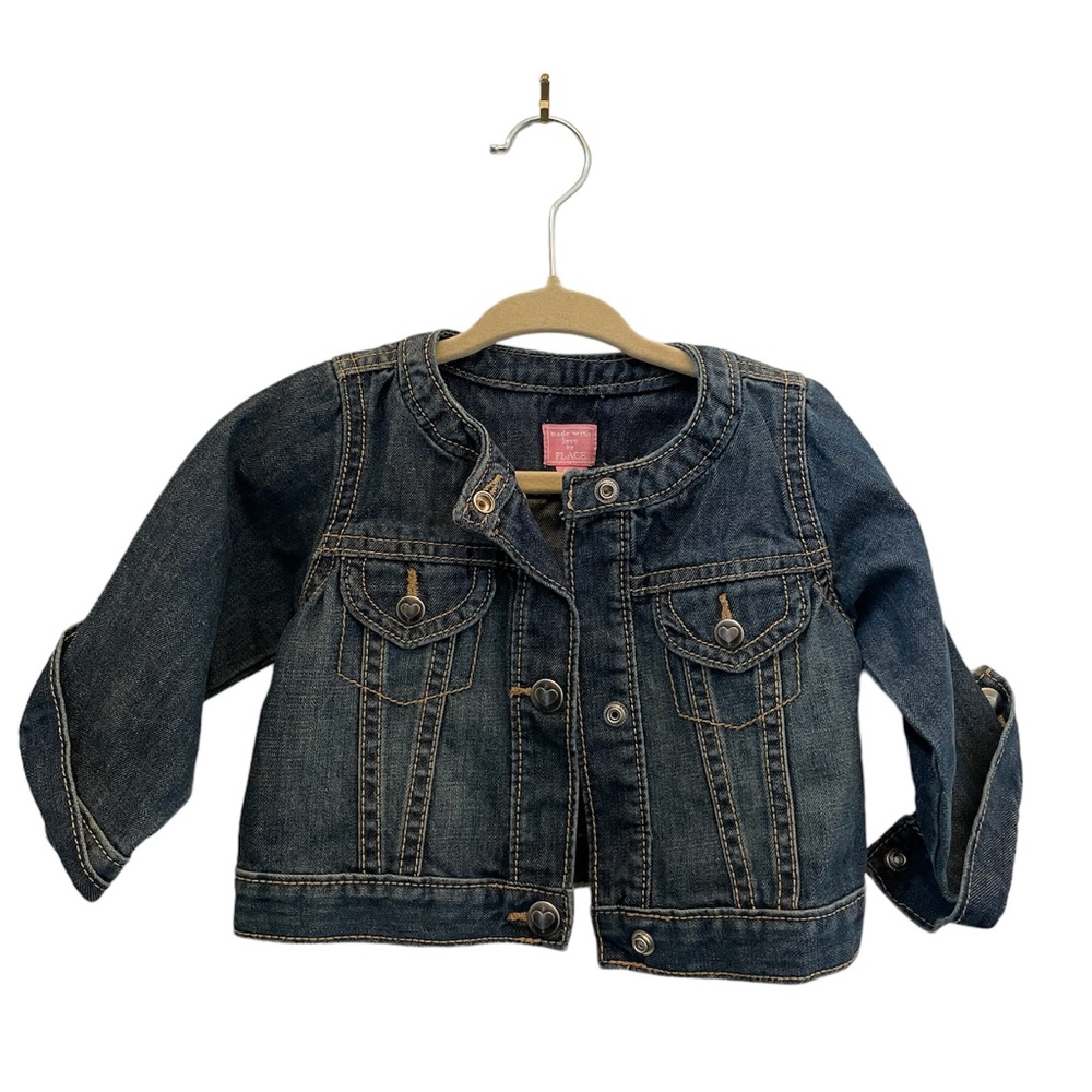 Children's Place Snap Front Denim Jean Jacket Size 9-12 Months